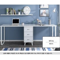 SSUK 쌍둥이 2인용 중고등학생책상 넓은 컴퓨터책상 재택근무, 화이트