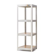 몬스터랙플러스 600x600x1500 4단 철제 선반 수납장 조립식 앵글, 아이보리