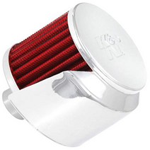 K&N Vent Air Filter/ Breather: High Performance Premium Washable Replacement Engine Filter: Filte, 1, Chrome