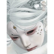 파티 가장무도회 마스크 환타지 고스트 얼굴전체, 포피 소울 크롭 마스크 포피 소울 크롭 마스크