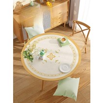 원형 테이블 매트 방수 테이블보 인테리어 작은 모던 식탁보, 직경110cm, T