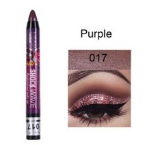 아이쉐도우 아이메이크업 아이 스틱 글리터 섀도우 팔레트 펄아이 애교살 눈화장 new 36 color 펜 립 펜슬 방수 2 in 1 ey shadow 방수 오래 지속되는 진주 펜, 17소스 퍼플