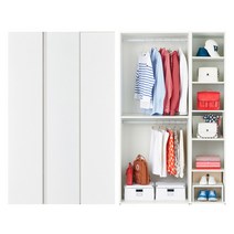 한샘 샘베딩 스테디 옷장세트 120cm(높이194cm) 선반형 10종, J형 : 올리브그린도어+라이트오크몸통(J)