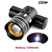 전동스쿠터 전기오토바이 전동킥보드 전기바이크 전기 스쿠터 LED 램프 헤드 라이트 USB 충전식 줌이 가능, 11 Lamp  1pc 1200