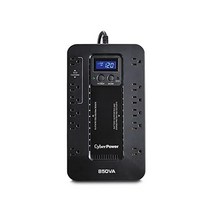 CyberPower EC850 LCD 생태 배터리 백업 및 서지 프로텍터 UPS 시스템 850VA/510W 12개 콘센트 ECO 모드 소형 무정전 전원 공급 장치, 850VA LCD_UPS