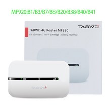 lte라우터 블루투스 무선 수신기 와이파이 휴대용 Tabwd MF920 포켓 4G LTE 라우터 무선 lte 와이파이 모뎀, 01 EU version
