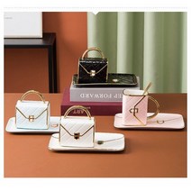 명품스타일 핸드백 커피잔세트, 스카이, 1개