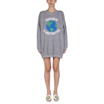 22FW DSQUARED 스웨트셔츠 드레스 위드 로고 프린트 S75CV0579_S25463860M