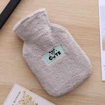 핫팩 손난로 밍크 보온 물주머니(500ml) (그레이), 단품