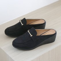 포브 여성 통굽 키높이 사무실 뮬 슬리퍼 씨엠