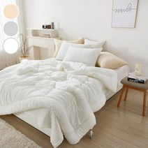 올리버하우스 도즈 모달100 옥수수솜 이불+패드+베개커버 패드세트 K/Q킹퀸, Q_그레이