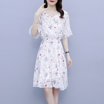 쉬폰원피스코디 작은 여름옷 키커 보이는 허리보정 슬림핏 여성의류 150CM 2194602801