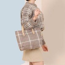 캐주얼 여성가방 체크무늬 미니토트백 학생핸드백