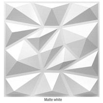 집 벽 리노베이션 스테레오 3D 패널 자체 접착식 스티커 아트 타일 벽지 방 욕실 천장 30x30cm, Matte white