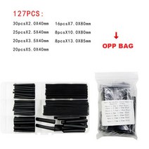 530pcs 세트 폴리올레핀 수축 모듬 열 튜브 와이어 케이블 절연 슬리브 핸드, 02 127 PCS_01 OPP BAG
