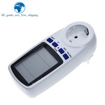 소비전력측정기 EU 디지털 전력계 에너지 미터 전압 분석기 전자 측정 콘센트 소켓, 한개옵션1