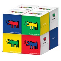 한예지 키스해링 CUBE 미용티슈 230매 8입 1팩