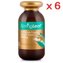 스프링리프 초록홍합 초록입홍합 2000mg 200캡슐 x 6개 새로운포장용기