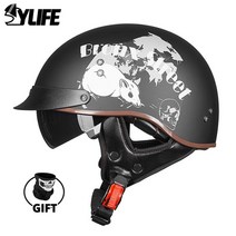 클래식헬멧 할리데이비슨 소두핏 바이크 빈티지 오토바이 군모 오토바이 독일 헬멧, L, 옵션12