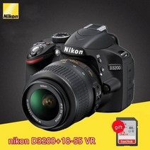 nikon af-s 18-55 렌즈가 장착된 nikon d3200 dslr 디지털 카메라