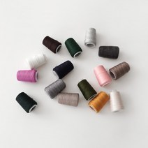 슬로우모먼츠 캐시미어 니트 연결실 - 대바늘 가디건 얇은 봉제실, 베이지멜란지