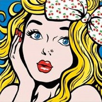 GM222팝아트 노란머리의소녀 size 40*40cm (물감2배), 상세 설명 참조