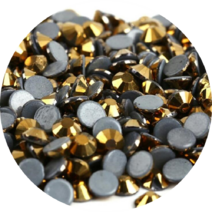 Ss10 ss12 ss16 핫 픽스 라인석 크리스탈 슈퍼 반짝이 납유리 직물 의류용 43 색상, [04] ss20  1440pcs, [03] Gold Hematite