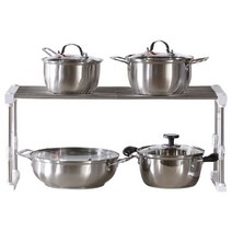 활용도가높은 실용적인 폭너비 조절형 팬트리선반, 단일옵션