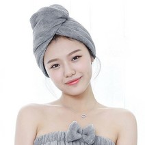 머리수건 극세사 타올 헤어 드라이 빨리말리는법 수영, 퍼플, 퍼플