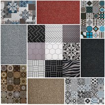 리빙라떼 북유럽스타일 패턴코일매트 현관 베란다 발코니매트 층간소음방지매트 DIY인테리어 사이즈 4종, 핀란드, 대(120cmX80cm), 1개