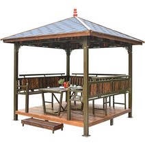 원두막 야외 정원 파고라 옥상, 통나무집 파빌리온