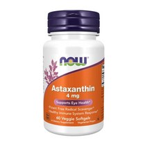 나우푸드 아스타잔틴 Astaxanthin 4mg 60소프트젤, 60소프트젤 x 1개