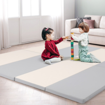 상상 폴더 매트 3단 거실 강아지 층간소음 쿠션 시공 아기 유아 촉감 놀이 바닥 어린이집, 밀크