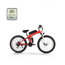 26인치자전거 청소년 중학생 로드 산악 오프로드 설상차 보조 전기 자전거 성인용 변속기 26 인치, 1.빨간 - 48V 350W