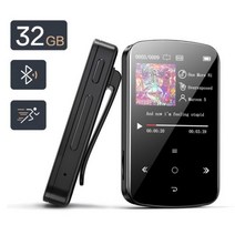 미니 블루투스 MP3 플레이어 MP4 HiFi 음악 모션 휴대용 64GB HD 초박형 터치 스크린 전자 책 녹음/FM 라디오/비디오, Black_기타 (ae˚) frequ, 01 Black_01 8GB