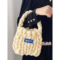 자이언트얀 벨벳 버전 슈퍼 두꺼운 아이슬란드 양모 가방 Diy 손으로 짠 만든, 새해 레드 소재 패키지