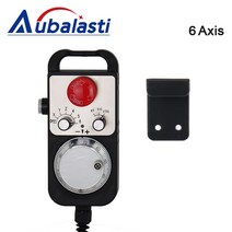 CNC 펄스 발생기 4/6 축 MPG 펜던트 핸드 휠 5V FAGOR GSK SIEMENS MITSUBISHI FANUC 시스템 5V 수동 펄스 발생기, 6 Axis
