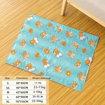 강아지수영장 애완견 쿨링 매트 아이스 테디 애완 동물 시원한 고양이 여름 젤 냉각 개, M, 6.Corgi - M