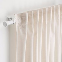 이케아 베크레프타 커튼봉세트 화이트 지름2.8cm길이(120-210)cm, 단품, 단품