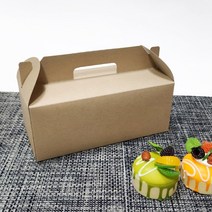 크라프트 선물상자 (특대 대 중 소) 선물포장 손잡이박스 어린이집답례품 수건포장 쿠키상자 마카롱상자 케이크 꽈배기상자 빵포장박스 떡상자, 4. 손잡이(크라프트) 3호