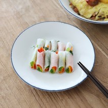 오반자이 블루롤 접시 19cm 일본 도자기 그릇 빈티지식기 디저트접시 북유럽스타일그릇 모던그릇 브런치접시 반찬접시