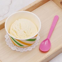 180cc일회용아이스크림컵+스푼(대) 핑크 개별 각100개, 없음, 180cc컵 + 스푼(대)개별 핑크 각100개