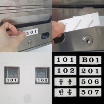 파샵 우편함 호실판 B01 레터링스티커 층별안내표지판, 201