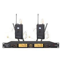 공연 퍼포먼스 2채널 UHF 무선헤드셋마이크 수신기 유튜브 ASMR 커스텀마이크, 기본