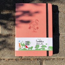 어르신색칠공부 색칠공부도안 치매예방책 오일파스텔스케치북 컬러링도안 buke 불렛 도트 그리드 노트 도트 저널 드로잉 스케치북-160gsm 종이 내부 포켓 번호가 매겨진 페이지, 분홍색, 점선 160페이지