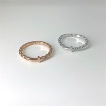 셀러허브 여성패션 [오노마] ONM (실버) 체인 크로스 반지