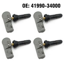 타이어 공기압 4 pcs 자동차 압력 모니터 센서 tpms 433mhz 41990-34000 쌍용 액티온 korando kyron actyon rodius, 4개