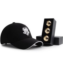 MQUM 스판샌드 골프모자 황금골프공3구세트 케이스포장 GOLF, 블랙