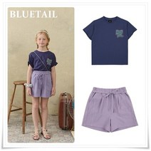 블루테일 [블루테일]반팔 티셔츠SET AXB4TS05PL/AXB4PT04VI