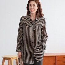 엄마옷 백합사 엠보 얼스 단가라 블라우스 셔츠[ST324] 40대 50대 중년여성의류 여성용 마담 미시